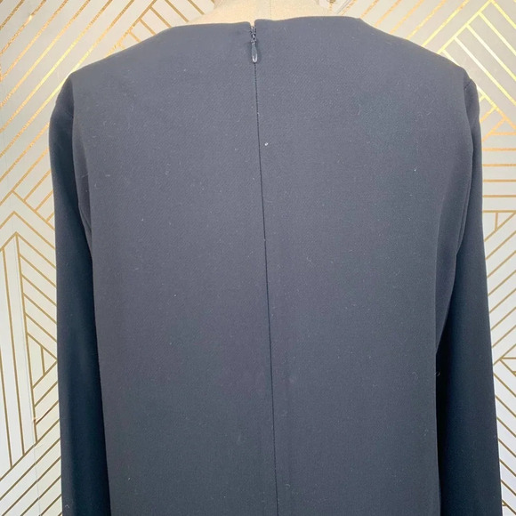 COS Black Wool Contrast Hem Long Sleeve Dress - Picture 8 of 11